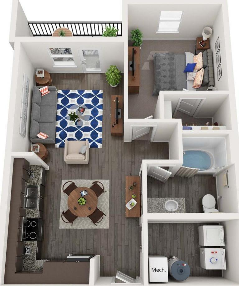 Luxe One Bedroom Apartment With Balcony Gainesville Exterior foto